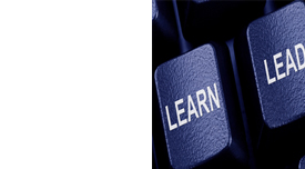 keys labeled learn and lead